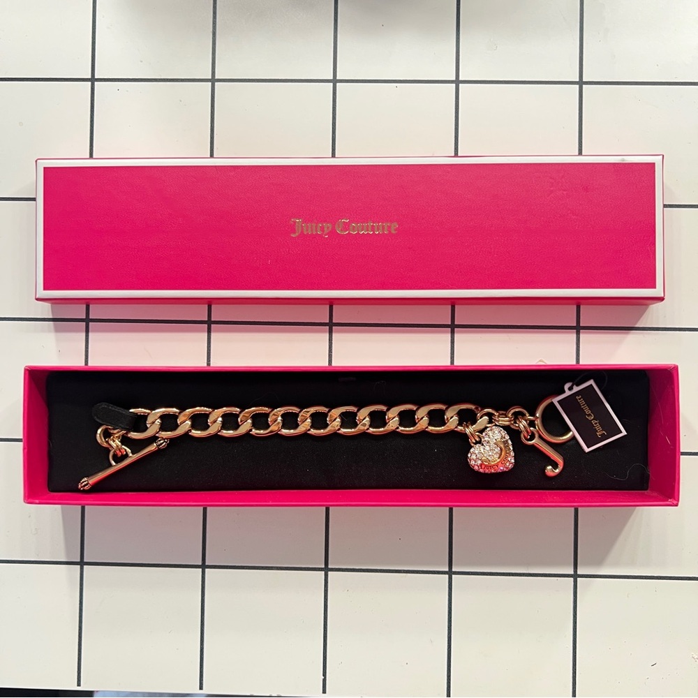 Juicy Couture Gold Charm Bracelet new